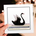 thumbnail image 7 of 3drose, Framed Beautiful Art Deco Black Swan, 12 Greeting Cards with Envelopes, 7 of 7