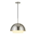 thumbnail image 2 of Evelyn&Zoe 15" Brushed Nickel Metal/Glass Pendant, 2 of 4