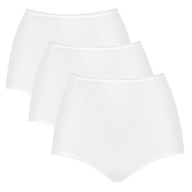 Sloggi Slip Maxi para Mujeres, Paquete de 3 - 24/7 Microfibre, monocromo blanco 50