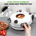 thumbnail image 3 of NutriChef Electric Pizza Oven | 1200W Countertop Pizza Maker with Temperature Control & Thermometer | Viewing Window for Precise Cooking | Heats up to 800˚F | Easy to Clean Non-Stick Coating | White, 3 of 8