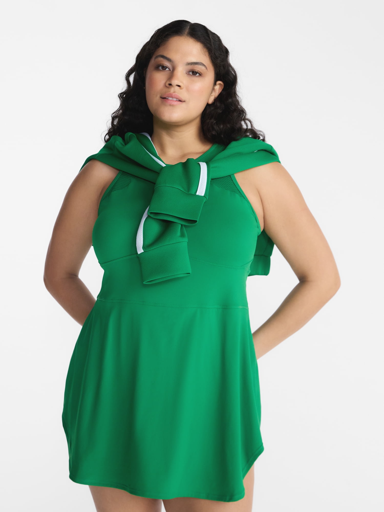 Avia Women’s and Women's Plus Tennis Mesh Dress, Sizes XS-4X