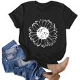 thumbnail image 3 of Women's Summer Sunflower T Shirt Cute Flower Graphic Loose Tees Crew Neck Short Sleeve Casual Tops, 3 of 7