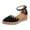 1-Black, variant on Women's Wedge Sandals Suede Pointed Toe Casual Slide Shoes with Buckles Ankle Strap Espadrilles Work Sandal for Summer Black 6