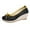 Black, variant on NOKIO Women Wedge Pumps Braid Platform High Heel Close Round Toe Sandals Slip-on Dress Shoes Classic Wedding Party Closed Toe Low Heel Dress Shoes Slip On Wedges
