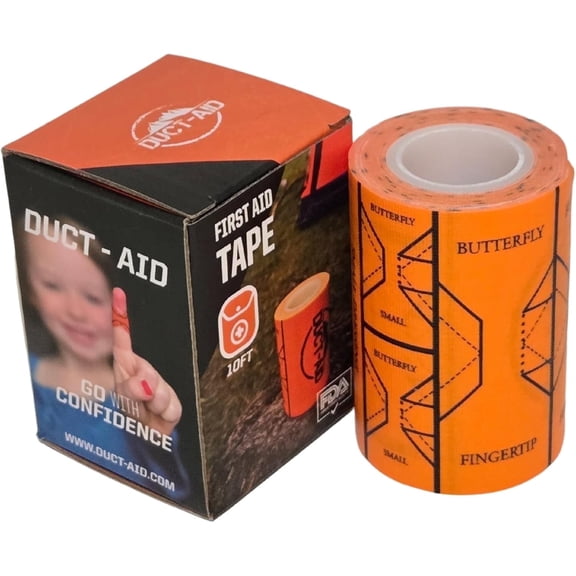 Duct-Aid First Aid Kit Medical Tape, Adhesive bandages for Emergency Care and Wound Carefor Emergency Care and Wound Care, 10’