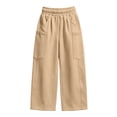thumbnail image 5 of cocolona Womens Winter Casual Loose Sweatpants Elastic Waist Straight Wide Leg Gym Workout Pants with Pockets, 5 of 5