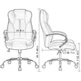 thumbnail image 6 of BestOffice Ergonomic Office Chair, Lumbar Support, Swivel Rolling for Men, Women(White), 6 of 7
