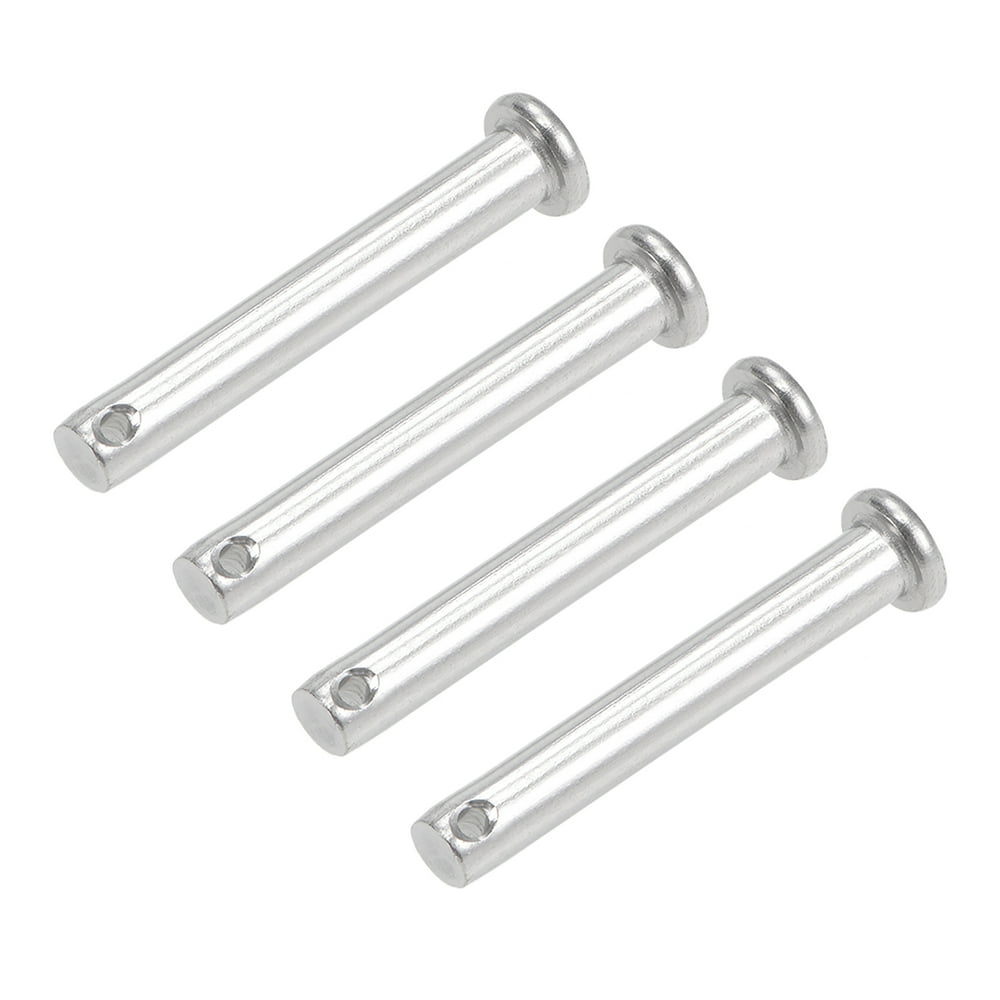 Single Hole Clevis Pins 6mm x 40mm Flat Head 304 Stainless Steel Link