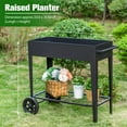 Raised Planter Box with Legs for Garden Elevated Garden Bed on Wheels