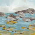 thumbnail image 2 of Vess, June Erica 15x15 Gold Ornate Wood Framed with Double Matting Museum Art Print Titled - Stone Shore II, 2 of 4