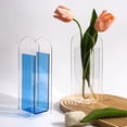 thumbnail image 4 of sunsanly Clear Acrylic Flower Vase Modern Home Office Dining Table Centerpiece Desktop Decoration Hydroponic Floral Holder Transparent Container, 4 of 8
