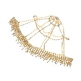 thumbnail image 3 of Weiweiguan Head Chain Tassel Rhinestone Mesh Shape Headpiece Unique Hair Accessory for Women Bride, 3 of 6