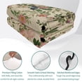 thumbnail image 4 of Twin XL Quilt Set 68''x98'', Beige Spring Floral Lightweight Bedspread Coverlet with 2 Pillow Shams, Elegant Pastoral Flowers Birds Watercolor Breathable All Season Quilt Bedding for Dorm/Guest Room, 4 of 9