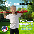 thumbnail image 4 of Louisville Slugger Red Plastic Bat with Ball, 34", Outdoor Baseball Play Set, 4 of 4