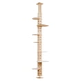 thumbnail image 2 of Pefilos Adjustable (98-114)" Cat Trees Towers for Large Cats, Multi-Level Floor to Ceiling Cat Condo, Height Kitty Climbing Activity Center for Indoor Cats, Beige, 2 of 12