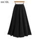 thumbnail image 2 of Falda patinadora larga plisada de corte A para mujer, negro, XXL, 2 of 6