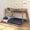 Textured Pecan, variant on Now Furniture Low Bunk Bed for Kids, Twin over Full, Engineered Wood, Embossed Natural