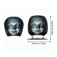 thumbnail image 6 of 2PCs Ghost Face Headrest Covers, Halloween Car Accessories, Scary Face Printing Auto Seat Universal Elastic Models Headrest Protector (F), 6 of 6