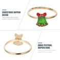 thumbnail image 3 of Miangastore 6pcs Creative Xmas Design Napkin Buckles Christmas Themed Pattern Table Supplies, 3 of 8