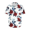 thumbnail image 4 of ZCFZJW Hawaiian Shirts for Men Trendy Summer Short Sleeve Tropical Floral Printed Button Down Graphic Holiday Beach Vacation Tees Tops Multicolor#02 S, 4 of 5