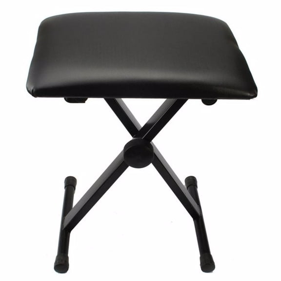 Adjustable Folding Piano Bench Stool Seat Black