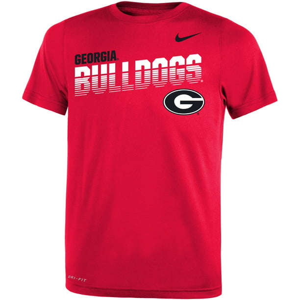 Nike - Nike Youth Georgia Bulldogs Red Legend Football Sideline T-Shirt ...