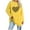 Yellow, variant on 2025 Clearance! 50% Off Clear! asdoklhq Womens Plus Size Tops Clearance,Women Classic Floral Print Crewneck Long Sleeve Loose Tops Blouses Shirt