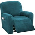 thumbnail image 3 of SUSUZI Recliner Cover 4-Pieces Recliner Stretch Armchair Slipcover, Recliner Cover 1 Seater, Furniture Couch Protector Soft with Elastic Chair Covers, Navy Blue, 3 of 6