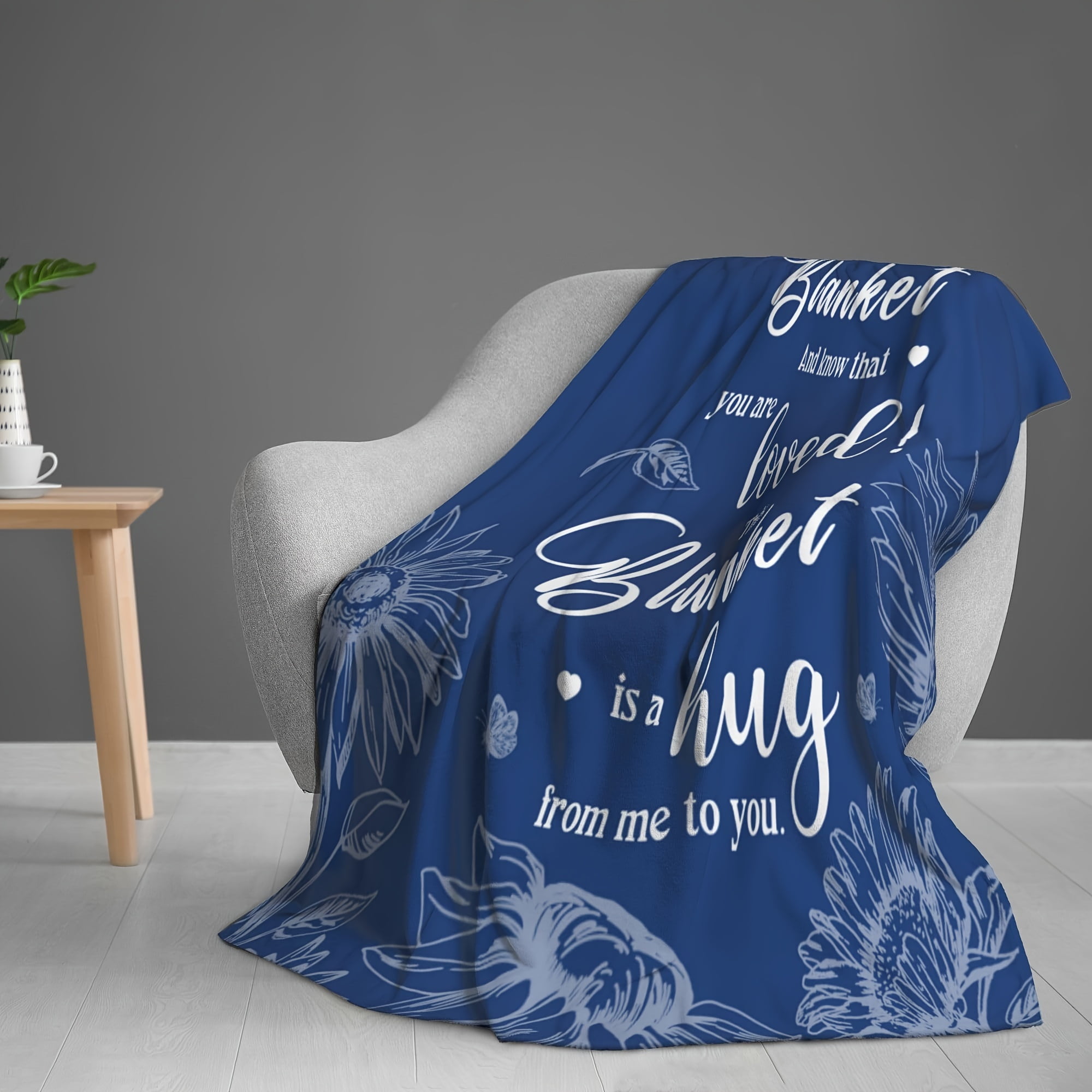 Motivational Cuddle Blanket for Men and Women Post-Surgery Encouragement Gift Soft Flannel Throw Ideal for Friends Sisters Colleagues Contemporary Style Style Character Theme