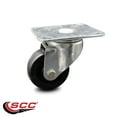 thumbnail image 2 of 3 Inch Swivel Large Top Plate Caster with Polyolefin Wheel Service Caster Brand, 2 of 2