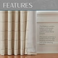 thumbnail image 3 of Elrene Home Fashions Brighton Windowpane Plaid Blackout Window Curtain, Living Room and Bedroom Drape with Rod Pocket Tabs, 52"x84" (Linen), 3 of 7