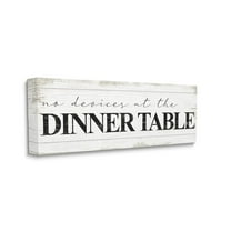 Stupell Industries No Devices at Dinner Table Quote Family Kitchen Sign Canvas Wall Art Design by Daphne Polselli, 20" x 48"