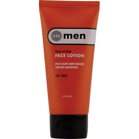 Zia Natural Skincare Dual-Action Face Lotion for Men, Paraben-Free, 2.5 Oz