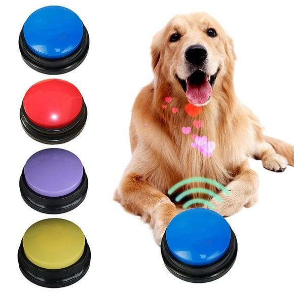 Pet Communication Button Recordable Sounding Voice Box Dog Talking Toy Red