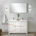 thumbnail image 5 of Lafarre 48 in W White Double Vanity, White Quartz Top, Gun Metal Faucet Set & 43" Mirror, 5 of 6