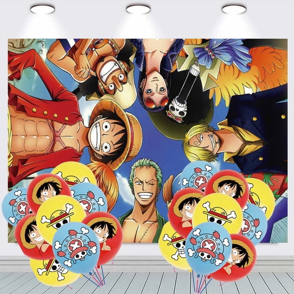 One Piece Party Decorations Balloons Taspestry Backdrop Banner Wall Decor Background Poster Decor Supplies