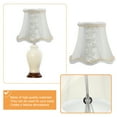 thumbnail image 2 of WASHWEPE 1Pack White Fabric Lampshade for Floral Print Lampshade 13.5x13.5cm, 2 of 8