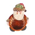 thumbnail image 2 of sunsanly Christmas Candy Basket Rattan Weaving Candy Basket with Stuffed Plush Santa Claus Snowman Holiday Party Sweets Basket Tabletop Ornament for Home, 2 of 8
