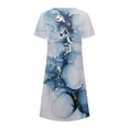 thumbnail image 5 of Robe Maxi Grande Taille pour Femme Été Bohème à Imprimé à Manches Courtes Robe de Plage Robe Longueur Genou Robe à Manches Courtes en Liquidation, 5 of 5
