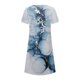 thumbnail image 5 of ICHUANYI Clearance Women's Summer Bohemian Print Short Sleeve Beach Dress Knee Length Dress(Navy, L) ICHUANYI WER2023080802005, 5 of 5