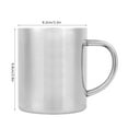 thumbnail image 4 of Milk Cup, Easy To Clean Easy To Take Durable Coffee Cup, Stainless Steel Coffee Cup, For Coffee Shops Home, 4 of 8