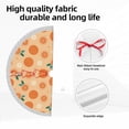 thumbnail image 7 of Christmas Tree Skirt, Cute Orange Flower Leaves Christmas Tree Decorations Indoor, Tree Skirts Mat With Tassel Trim for Halloween New Year Holiday Christmas Party Decor 30 Inches, 7 of 7