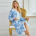 thumbnail image 2 of Chemise de Nuit Imprimée pour Femmes Manches Longues Pyjamas Décontractés Vêtements de Maison, 2 of 6