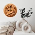thumbnail image 6 of Stone Texture Wall Clock Modern Home Decor 10-Inch Silent Wooden Wall Clock, Battery Operated (AA Batteries Not Included), Artistic Home Decor, 6 of 7