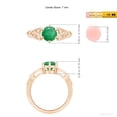 thumbnail image 6 of ANGARA Natural Solitaire Round 1.2 ct Emerald Celtic Knot Ring in 14K Rose Gold for Women (Size-7mm) | May Birthstone, Birthday, Anniversary, Jewelry Gift for Women | Natural Emerald Ring, 6 of 10