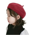 thumbnail image 2 of Zunfee Wine Kids Beret for 2 Year Old Girls (2T), Soft Nylon Spandex Seamless Kids Beret, Classic Top Knot Headwear for Daily Wear & Outdoor,Size 2 T, 2 of 6