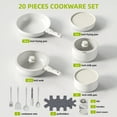 thumbnail image 4 of Furnibear 20pcs Pots and Pans Set Nonstick, Kitchen Ceramic Cookware Set for RV and Camping, with Pots Protectors and Cooking Utensils, White, 4 of 9