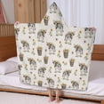 thumbnail image 5 of White Buffalo Pattern Hooded Bath Towel，60"x35" for Ages 3 To 12 Kids, Quick Dry Lightweight Soft Microfiber Hood Beach Towel Cover Up for Kids, 5 of 7
