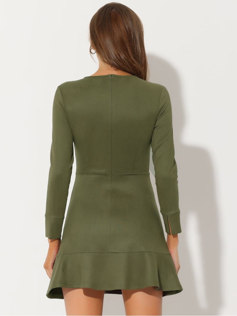 knee length dresses for ladies Brooke Suede Dress – Jayne Nash