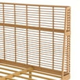 thumbnail image 4 of Christopher Knight Home King Size PE Wicker Bed Frame, Wingback, Metal Support, No Box Spring, Natural, 4 of 11
